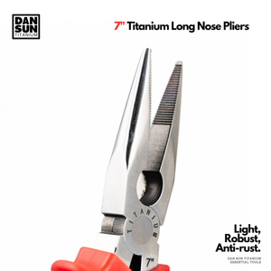 7" Titanium Long Nose Pliers image 0