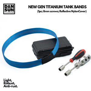 Titanium Tank Band (1pc; 8mm screw; reflective nylon) image 11
