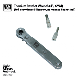 Titanium Ratchet Wrench 4" (6MM) image 1