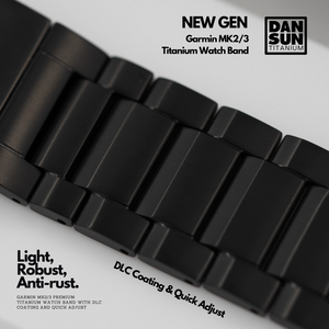 Top Class Garmin MK2/3 DLC Coating Titanium Watch Band image 5