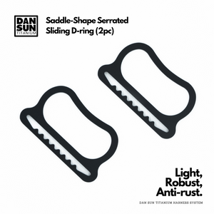 Saddle-shaped Serrated Sliding D-ring (2pc) - Sidemount Harness System image 3