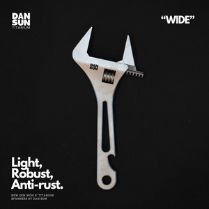 "WIDE" Titanium Adjustable Spanner image 0