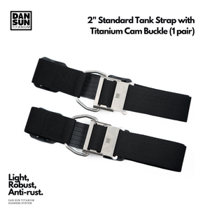 2" Tank Strap with Titanium Cam Buckle (1 pair) image 0