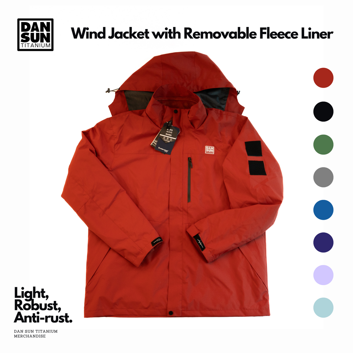 Wind Jacket with Removable Fleece Liner image 0