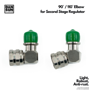 90° / 110° Titanium Elbow for Second Stage Regulator image 0