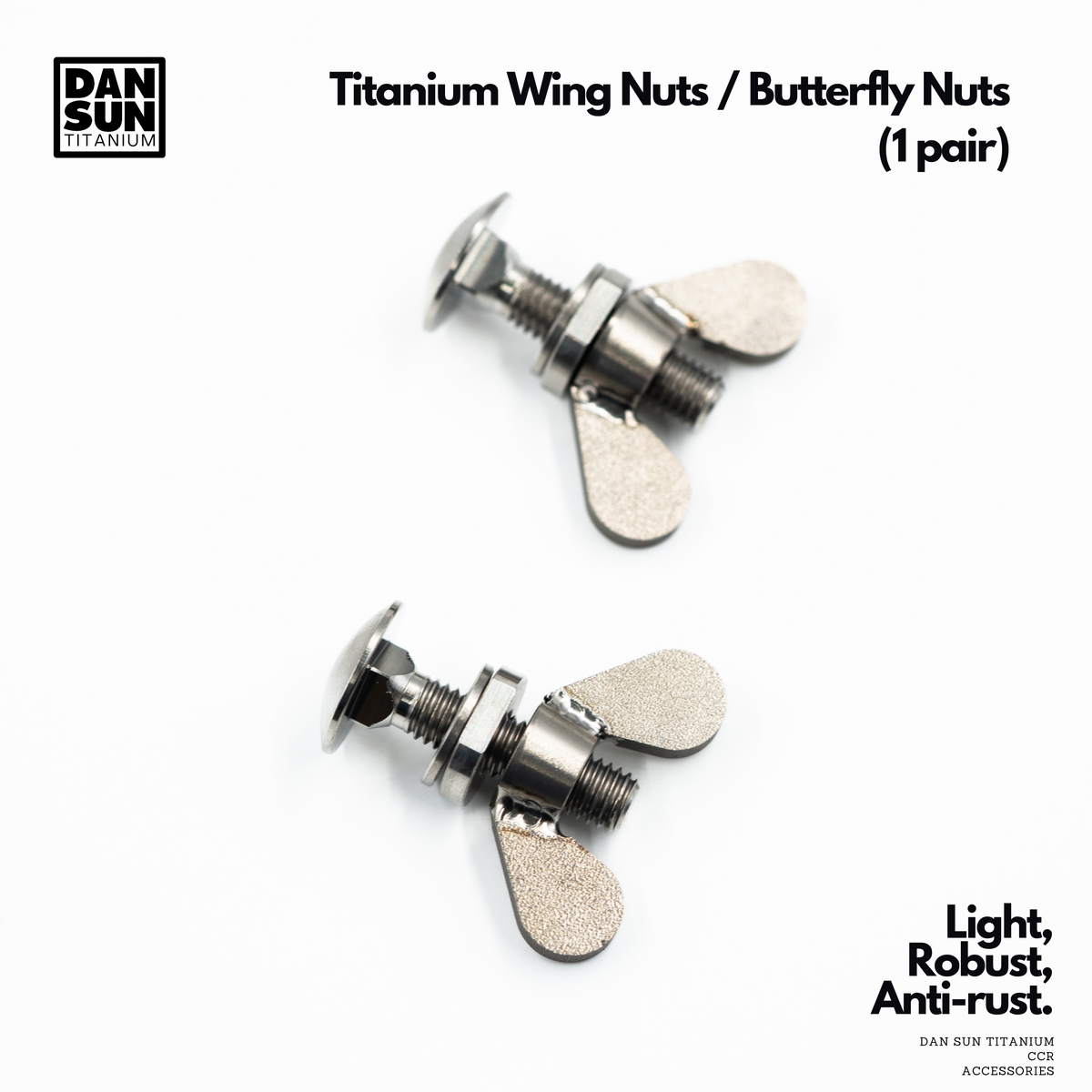 Titanium Wing Nuts for CCR Backplates (1 pair) image 0
