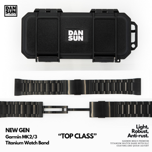 Top Class Garmin MK2/3 DLC Coating Titanium Watch Band image 0