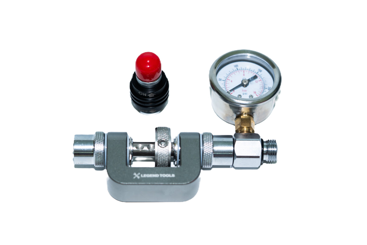Second Stage In-Line Adjusting Tool with IP Gauge and Shut-off Valve image 0