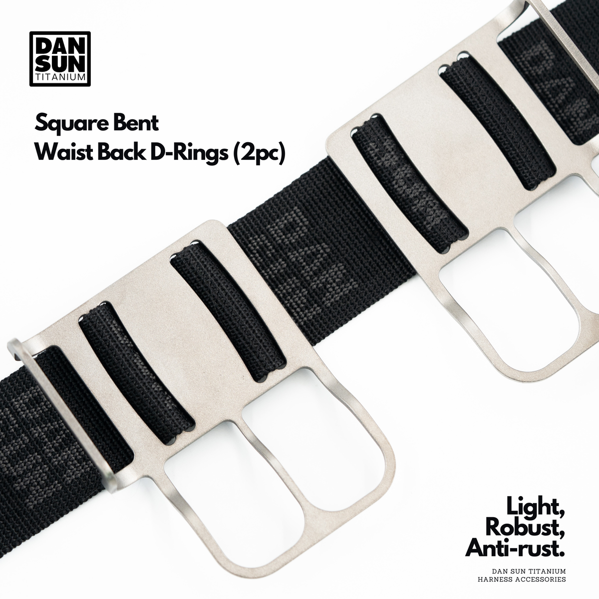 Square Bent Waist Back D-Rings (2pc) image 2