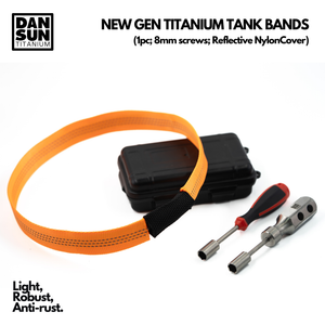 Titanium Tank Band (1pc; 8mm screw; reflective nylon) image 12