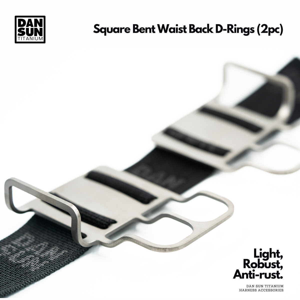 Square Bent Waist Back D-Rings (2pc) image 1