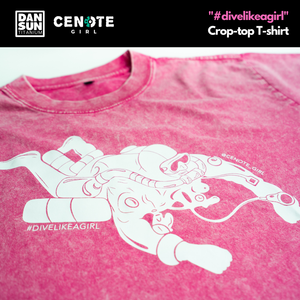 "#divelikeagirl" Crop-top T-shirt image 3
