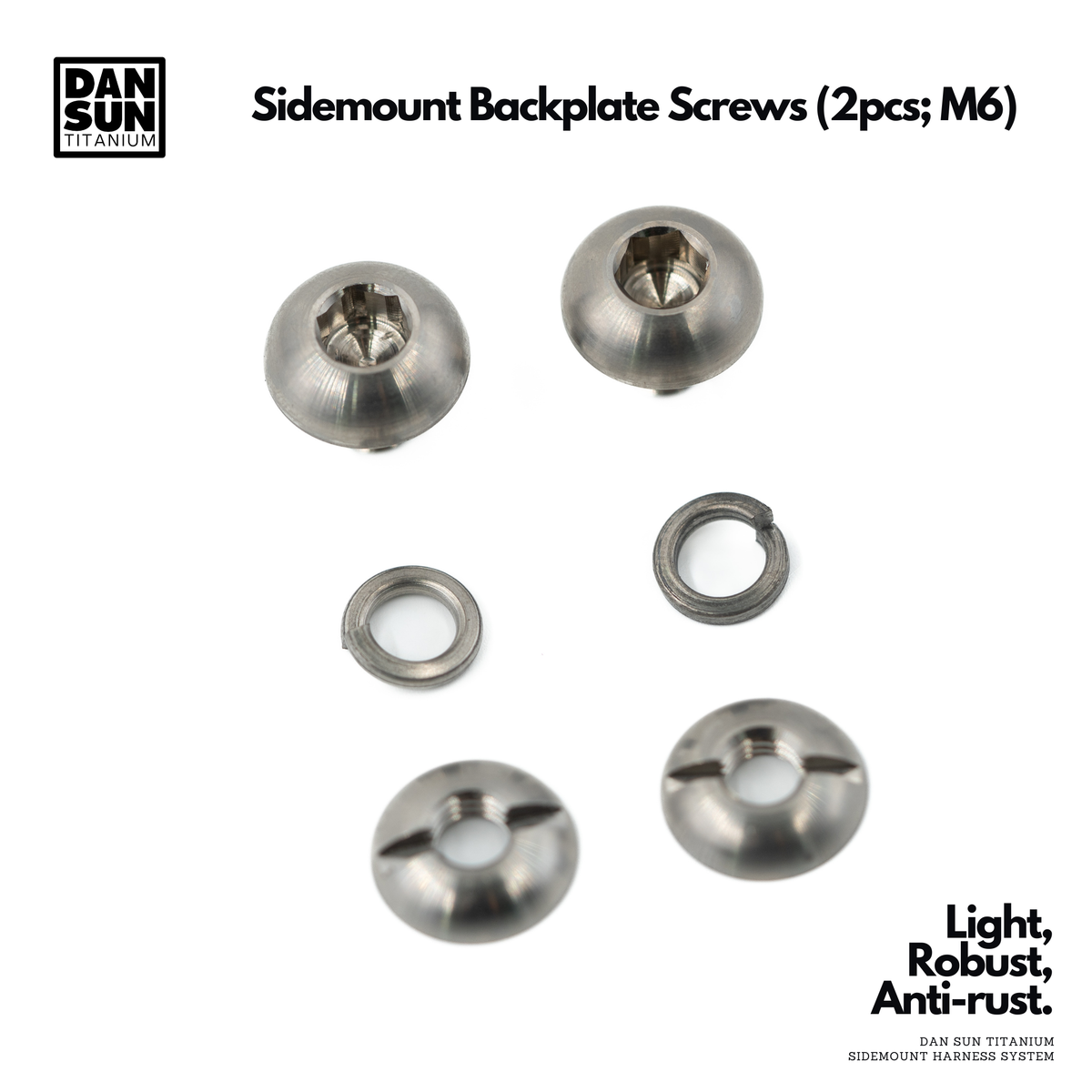 Sidemount Backplate Screws (2pcs) - Sidemount Harness System image 1