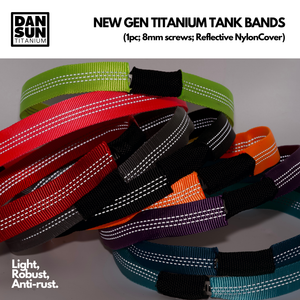 Titanium Tank Band (1pc; 8mm screw; reflective nylon) image 1