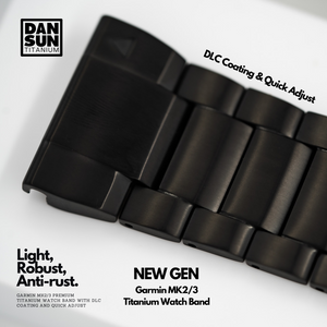 Top Class Garmin MK2/3 DLC Coating Titanium Watch Band image 3