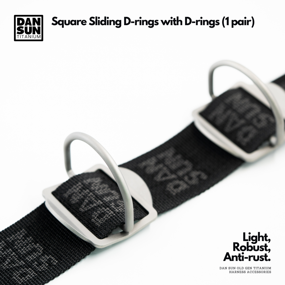 Square Sliding D-rings (2pc) image 2
