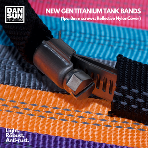 Titanium Tank Band (1pc; 8mm screw; reflective nylon) image 3