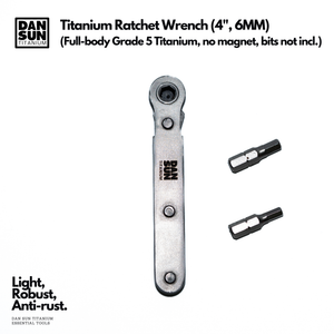 Titanium Ratchet Wrench 4" (6MM) image 2