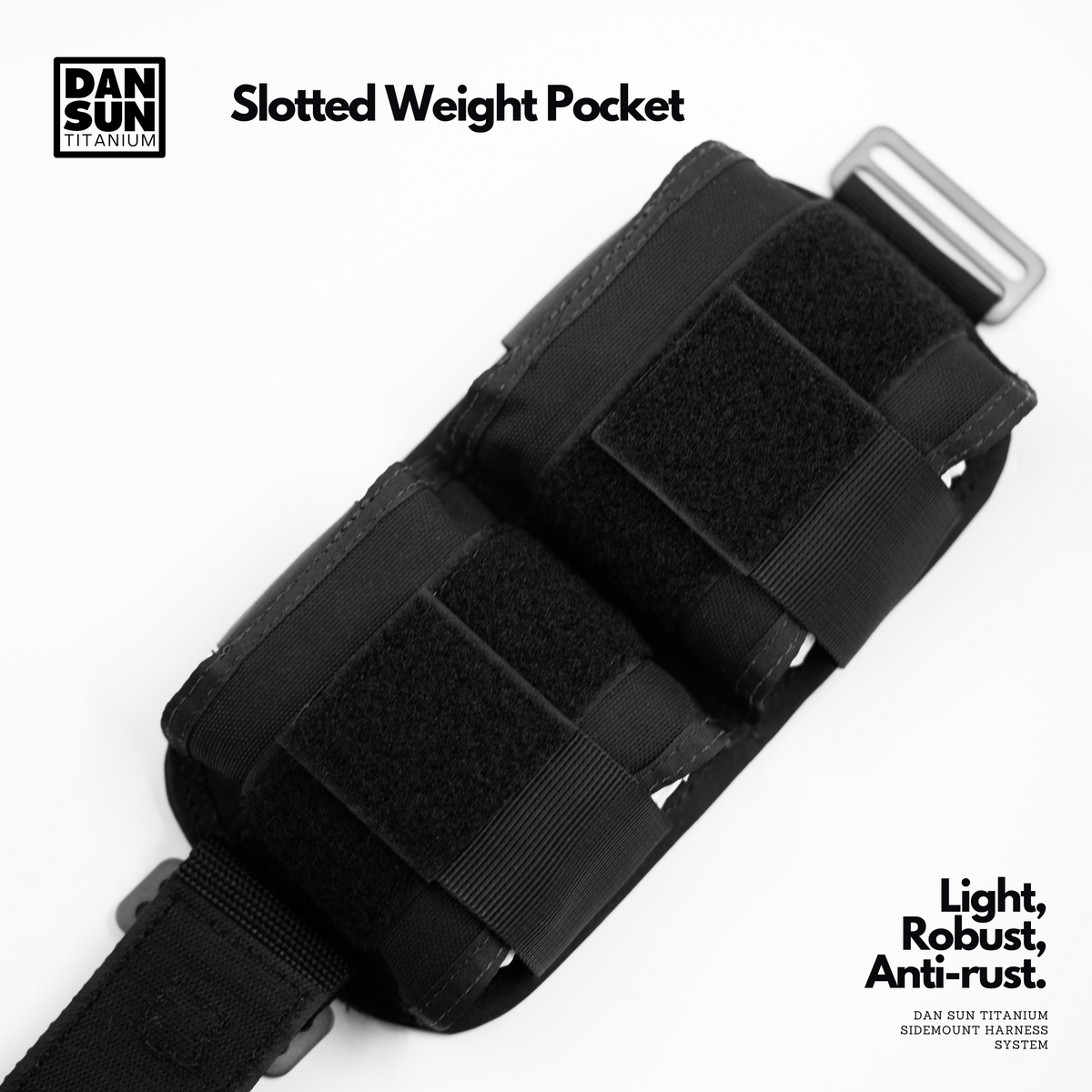 Slotted Weight Pocket (1pc) - Sidemount Harness System image 3