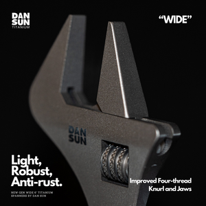 "WIDE" Titanium Adjustable Spanner image 1