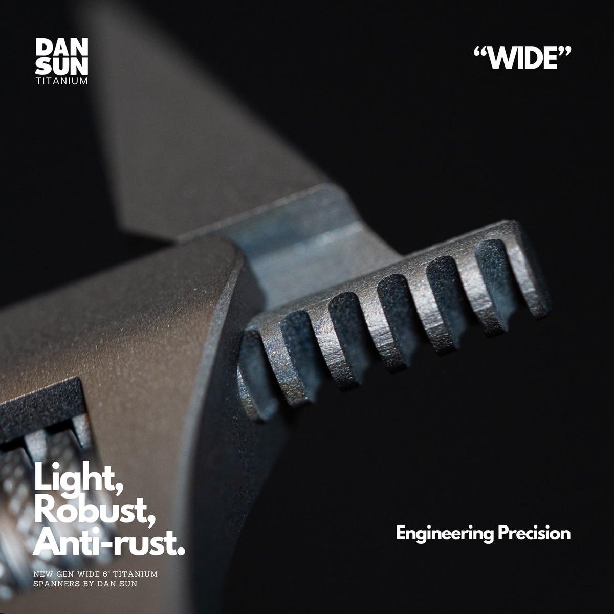 "WIDE" Titanium Adjustable Spanner image 6