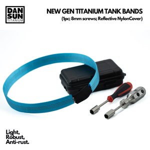Titanium Tank Band (1pc; 8mm screw; reflective nylon) image 4
