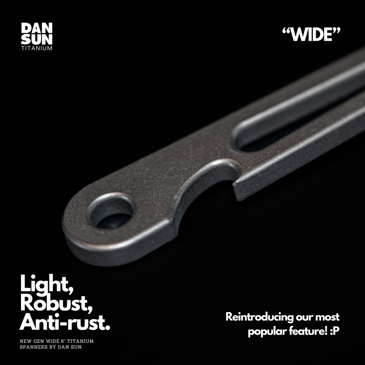 "WIDE" Titanium Adjustable Spanner image 8