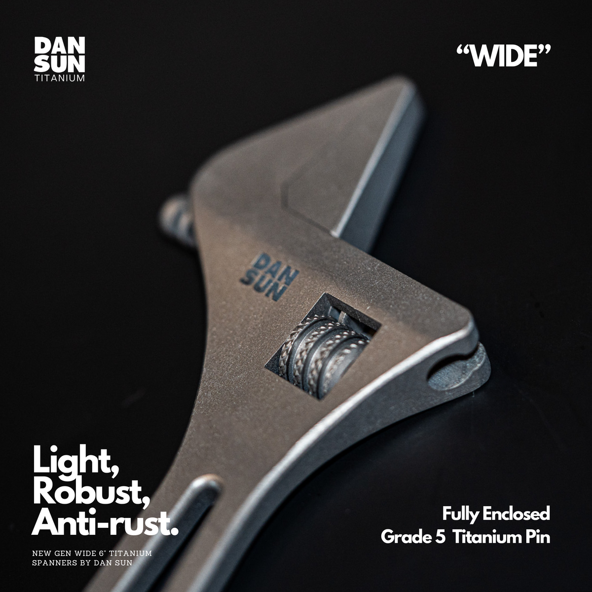 "WIDE" Titanium Adjustable Spanner image 5