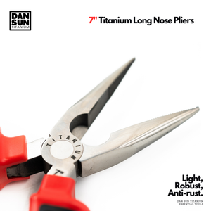 7" Titanium Long Nose Pliers image 1
