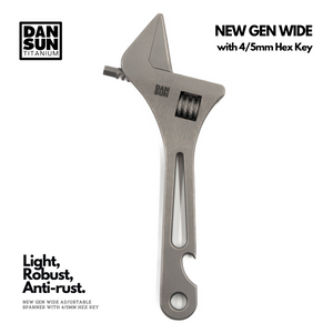 "HEX WIDE" Titanium Adjustable Spanner image 1