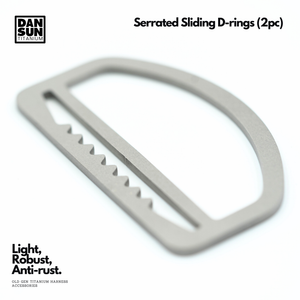 Serrated Sliding D-rings (2pc) image 1