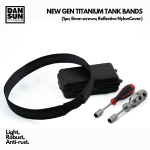 Titanium Tank Band (1pc; 8mm screw; reflective nylon) image 5