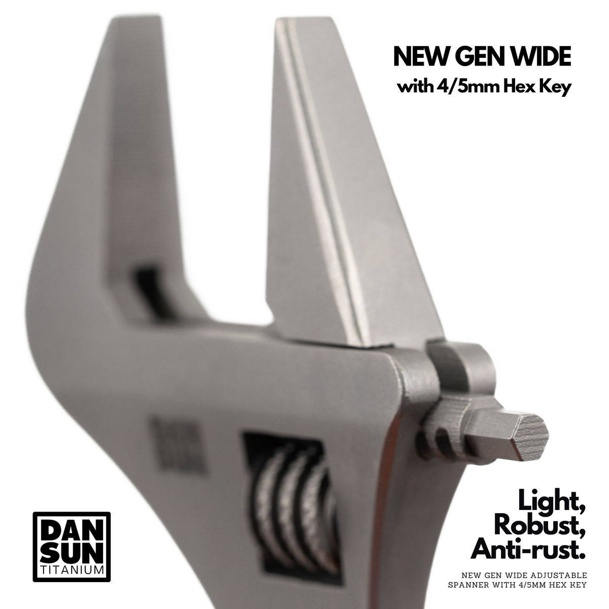 "HEX WIDE" Titanium Adjustable Spanner image 4