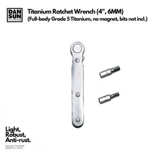 Titanium Ratchet Wrench 4" (6MM) image 3