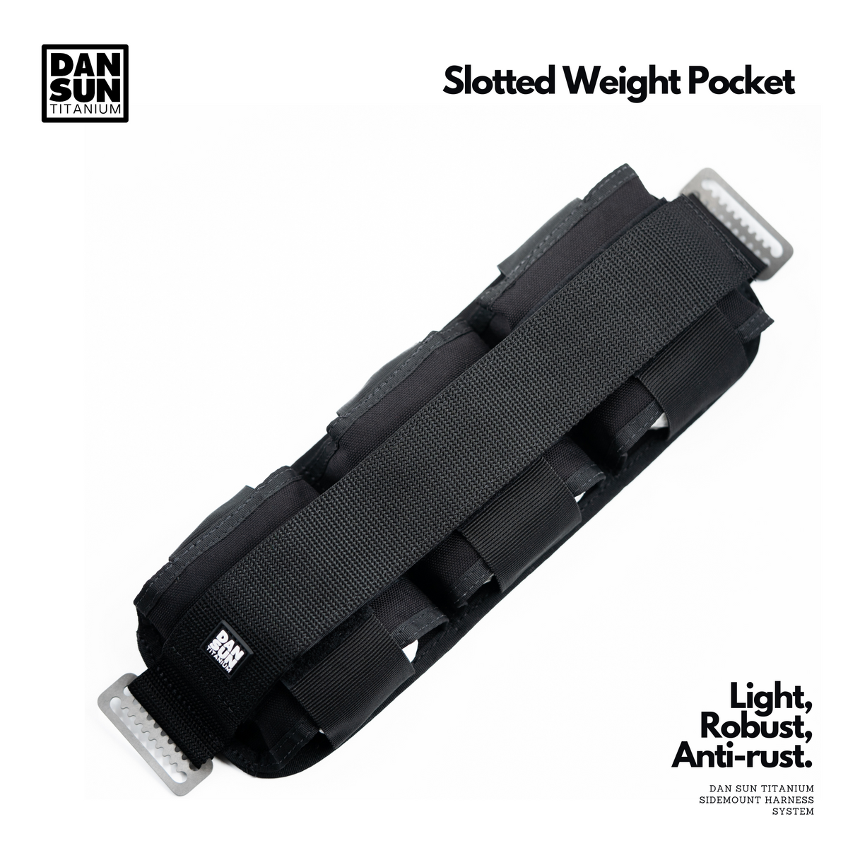 Slotted Weight Pocket (1pc) - Sidemount Harness System image 4