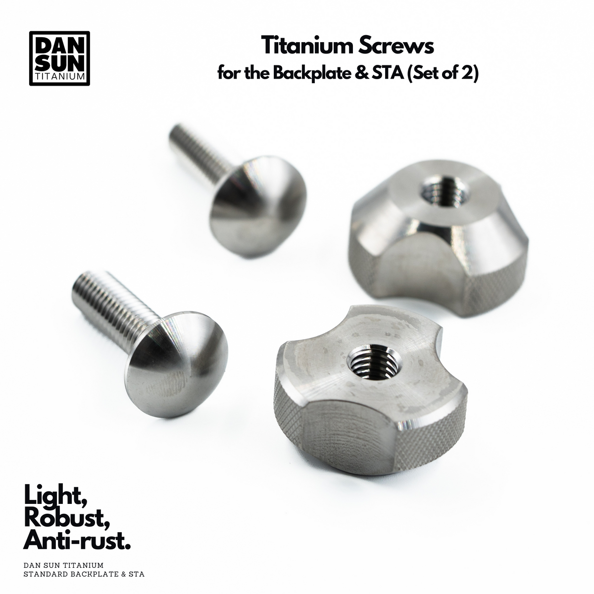 Titanium Screws for BCD Backplates (Set of 2) image 2