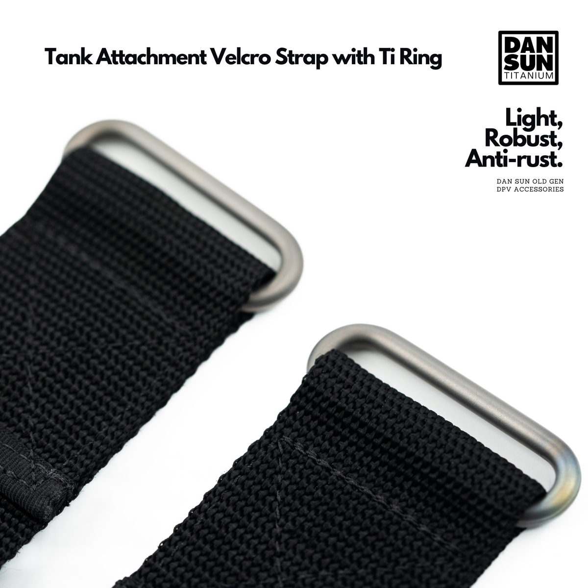 Tank Attachment Velcro Strap with Ti Ring (2pc) image 4