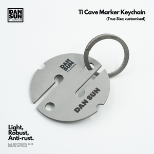Titanium Cave Marker Keychain (True Size;1pc) image 1