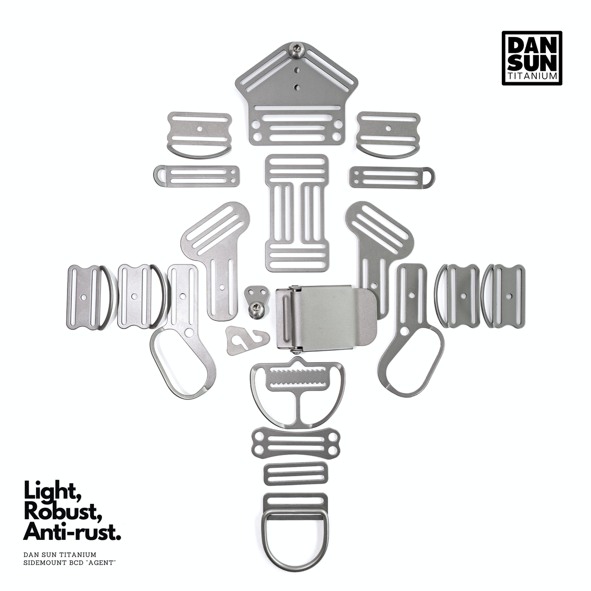 TITANIUM "AGENT" SIDEMOUNT BCD image 5