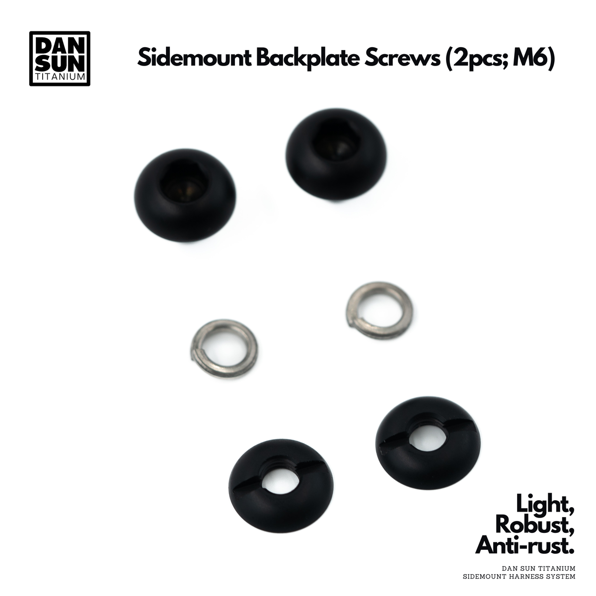 Sidemount Backplate Screws (2pcs) - Sidemount Harness System image 2