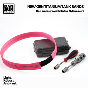 Titanium Tank Band (1pc; 8mm screw; reflective nylon) image 8