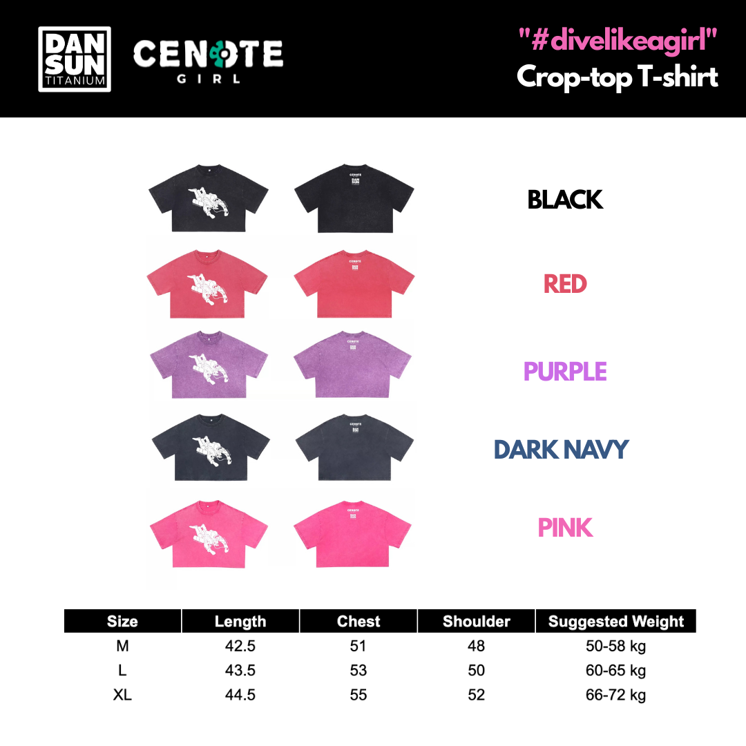 "#divelikeagirl" Crop-top T-shirt image 6