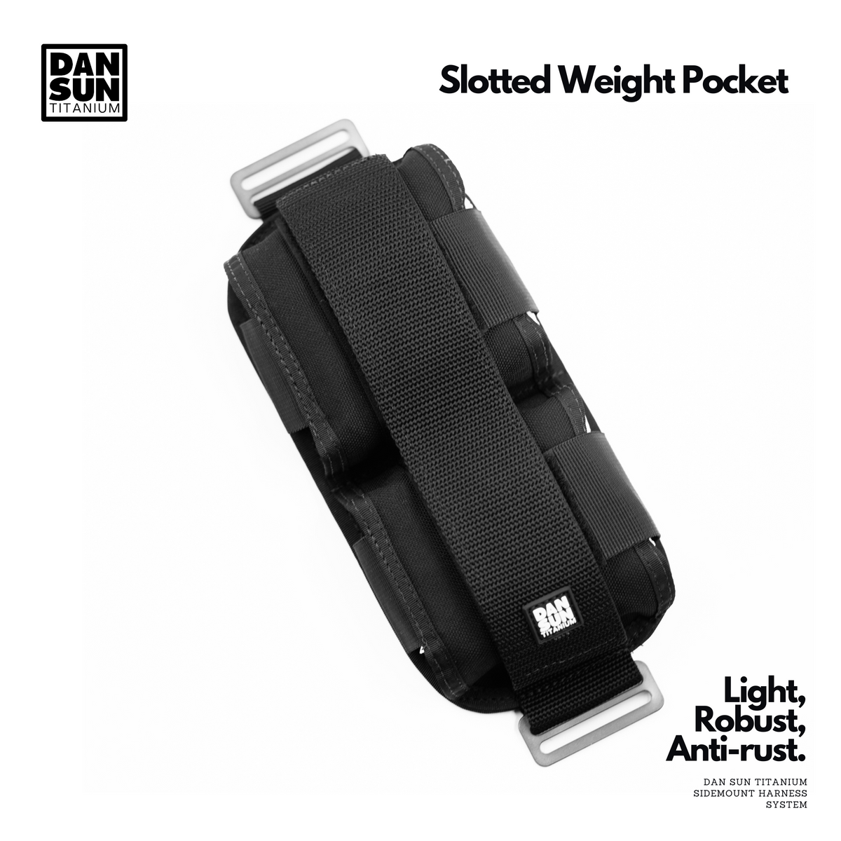 Slotted Weight Pocket (1pc) - Sidemount Harness System image 2