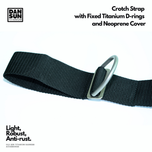 Crotch Strap with Fixed Titanium D-rings and Neoprene Cover image 2