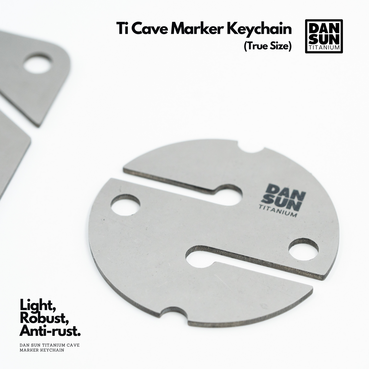 Titanium Cave Marker Keychain (True Size;1pc) image 6