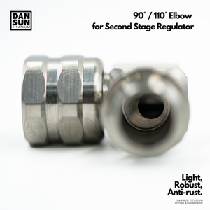 90° / 110° Titanium Elbow for Second Stage Regulator image 2
