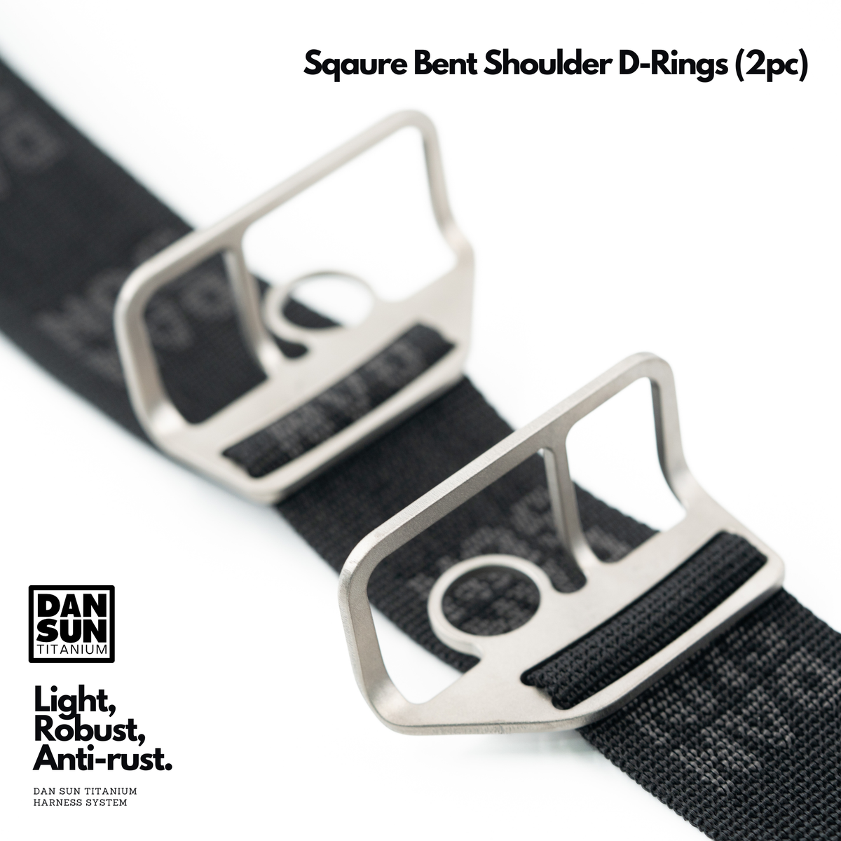 Square Bent Shoulder D-Rings (2pc) image 1
