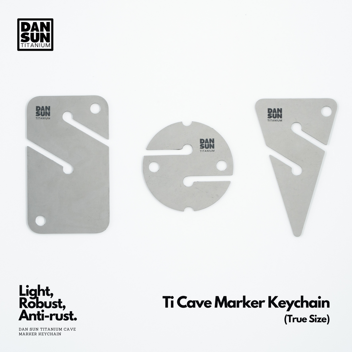 Titanium Cave Marker Keychain (True Size;1pc) image 4