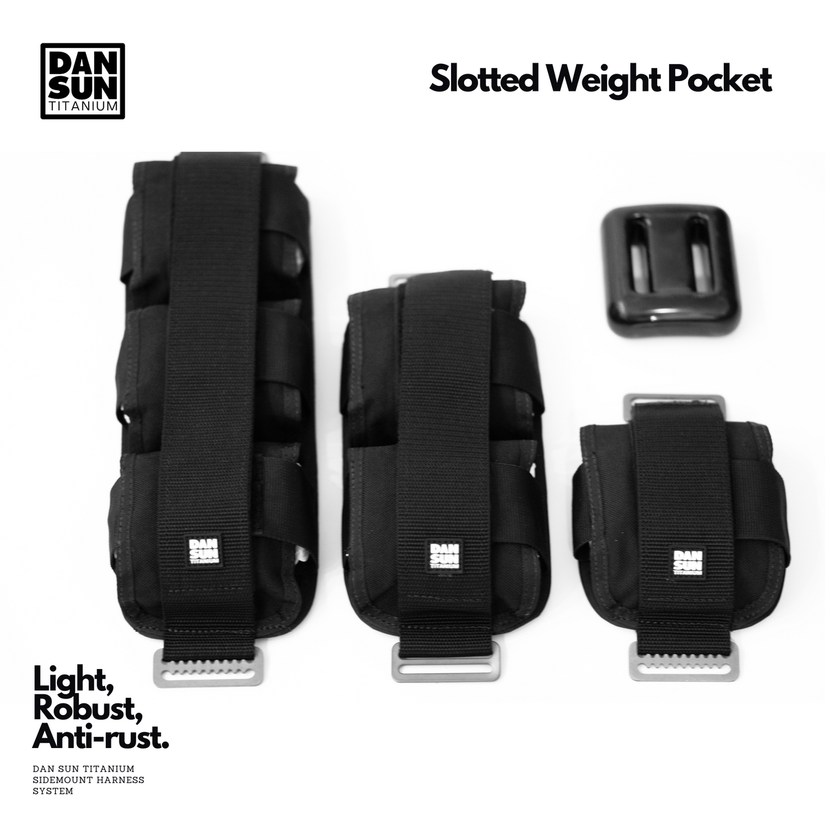 Slotted Weight Pocket (1pc) - Sidemount Harness System image 0