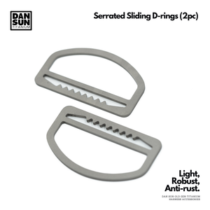 Serrated Sliding D-rings (2pc) image 0